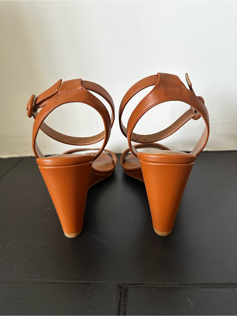 Women's Tan Ankle-Strap Open-Toe Sandals - Picture 4 of 4